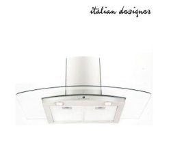 Italian Designer 90cm Glass Hood - Stainless Steel Glass