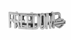 Harley-davidson Womens Stainless Steel Silver Tone Freedom Rally Plate