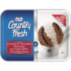 Country Fresh Coconut & Chocolate Flavoured Ice Cream With Chocolate Sauce 2L