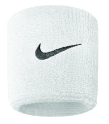 Nike Swoosh Wrist Band White Black