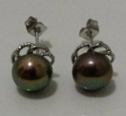 The Last Pair In This Color And Design - Genuine Fresh Water Pearl Earrings