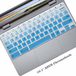 Keyboard Cover Skin Design For 2018 Newest Premium Asus Flip 10.1" Asus Chromebook Flip 10.1 Inch C100PA-DB02 C101PA-DB02-GRADUAL Blue