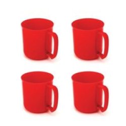 GSI Outdoors Cascadian Mug 415ML Set Of 4 - Red