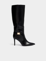 Pointy Knee High Heeled Boots