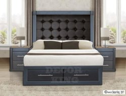 Contempo Bedroom Suite - Storage Base Headboard Pedestals