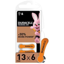 DURACELL Hearing Aid Batteries Size 13 Pack Of 6