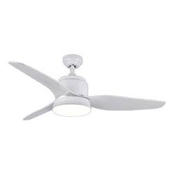 48" 3 Blade Ceiling Fan With Light And Remote - White