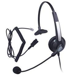 Audicom H201STAC Corded Office Telephone Rj Headset With Flexible Noise Canceling MIC For Aastra Shoretel Cisco E20 Polycom 335 VVX400 Digium D40 D70 Altigen