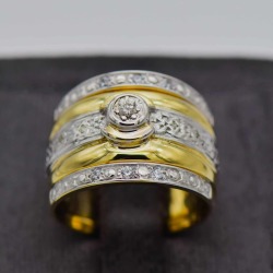 9CT Yellow Gold Trip-set Wedding Ring