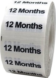 Instocklabels Clear Baby Toddler Child Clothing Size Strip Labels 1.25 Inch X 5 Inch 125 Labels Per Roll 12 Months