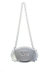 Corbell Gin Chippendale Silver Plated Decanter Label
