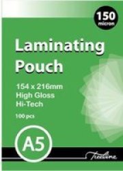 Laminating Pouches 150 Micron A5 154 X 216MM - Box Of 100