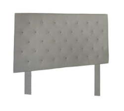 Leather Headboard Double - White