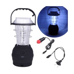 Portable 36-led Super Bright Hand Crank Solar Led Lantern With Car Charger Month Special