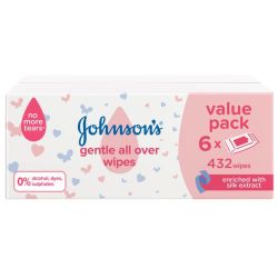 Johnsons Wipes Gentle All Over Wipes Pack Of 432 Wipes