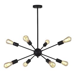 black and gold sputnik ceiling light