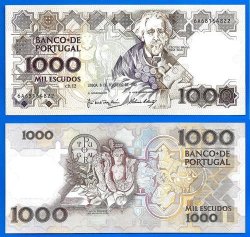 Portugal 1000 Escudos 1992 Unc Teofilo Braga Prefix 6A Europe Banknote