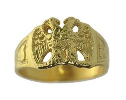 24K Gold Plated 32 Degree Masonic Free Mason Freemasonry Ring Jewelry Any Size