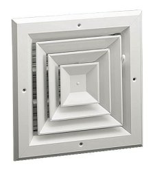 Hart & Cooley A504MS Series - 6" X 6" White Square Ceiling Or Sidewall Diffuser For 6" X 6" Hole