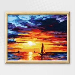 Adult Paint By Numbers With Frame - Supreme Sunsets