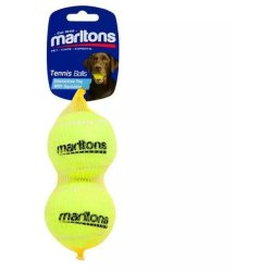 Marltons Squeaky Tennis Ball Small 2 Pack