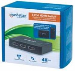 3-PORT HDMI Switch - 3-PORT 4K@30HZ Remote USB Power