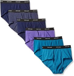 Fruit Of The Loom Men's Fashion Brief Assorted Pack Of 6 Solids And Stripes Medium