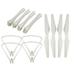 Baoblaze Set Of Propeller +landing Gear +protect Ring For Syma X8SW X8SC X8SG X8 Pro Rc Drone Upgraded Parts White