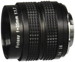 Fotasy M3517 35MM F1.7 Tv Movie Fixed Lens And Lens Adapter Kit For Olympus P...