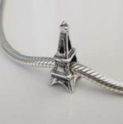Bead Eiffeltower Silver Plated For European Charm Bracelet