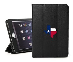 For Apple Ipad Pro 9.7" Faux Leather Magnetic Smart Case Cover Texas Texan Flag Black