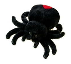 Toy Kiddies Soft Stuffed Plush Black Widow-spider 25CM