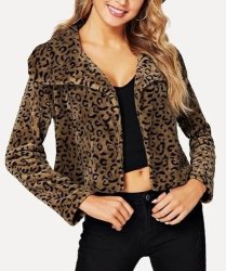 Leopard Print Oversize Teddy Coat
