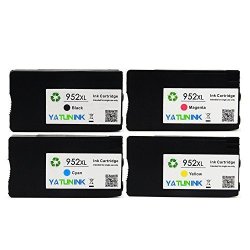 Yatunink High Yield Ink Cartridge Replacement For Hp 952XL 4 Pack Use In Hp Officejet Pro 7740 8200 8210 8710 8725 8730 8740 Printer