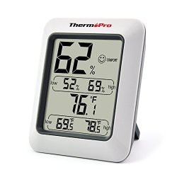 Thermopro Tp50 Hygrometer Thermometer Indoor Humidity Monitor With Temperature Gauge Humidity Meter