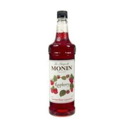 Monin Flavored Syrup Raspberry 33.8-OUNCE Plastic Bottle 1 Liter