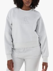 Women&apos S Grey Co-ord Valentine Crew Fleece Sweater