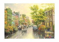 Puzzlelife Charleston Sunset Rainbow Row 1000 Piece - Large Format Jigsaw Puzzle. Can Be Enjoyed Puzzle Game By All Generation. Beautiful Decoration Pleasant