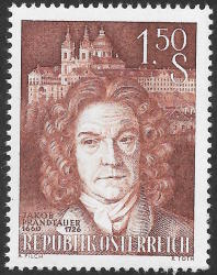 Austria 1960 Unmounted Mint 300TH Anniversary Of Jakob Prandtauer Architect Sg 1357