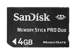 Sandisk Flash 4 Gb Memory Stick Pro Duo Flash Memory Card SDMSPD-004G Black