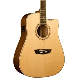 Washburn Wd 10sce Cutaway Acoustic-electric Guitar Natural