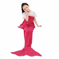 Senyang Mermaid Tail Blanket Mermaid Blanket For Kids Hand Crochet Snuggle Kids Mermaid Blanket For Girls Sweet Girls Gifts For Girls Toys