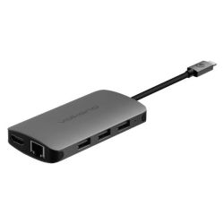 Volkano X Core Multi Series USB Type C - HDMI + 3XUSB 3.0 + Lan + Card Reader + Audio + Pd