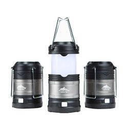 Cascade Mountain Tech Collapsible LED Lantern Perfect Lighting For Camping Bbq's And Emergency Light - 3 Pack Batteries Included