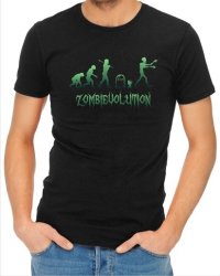 Zombievolution Mens T-Shirt Black XL