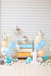 Aofoto 6X8FT Baby 1ST Birthday Backdrop Balloon Photography Background Girl Kid Infant Artistic Portrait Chic Wall Party Indoor Decoration Photo Shoot Studio Props Video