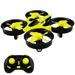 MINI Drone Headless Rc Quadcopter 2.4GHZ 4CH 6 Axis Remote Control Helicopter Indoor outdoor Flying Small Airplane With One Key Return For Beginner Yellow