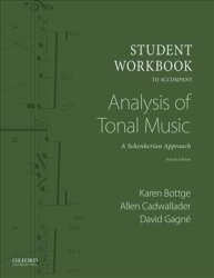 Student Workbook To Accompany Analysis Of Tonal Music - A Schenkerian Approach Paperback 4TH Ed.