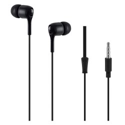 Swagger Series- Boxed Auxiliary Earphone With Mic- Black