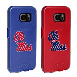 Ole Miss Rebels Fan Pack 2 Cases For Samsung Galaxy S7 With Guard Glass Screen Protector